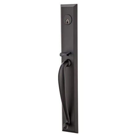 Emtek Flat Black Handleset F203352SQUUS19RH212 F203352SQUUS19RH212